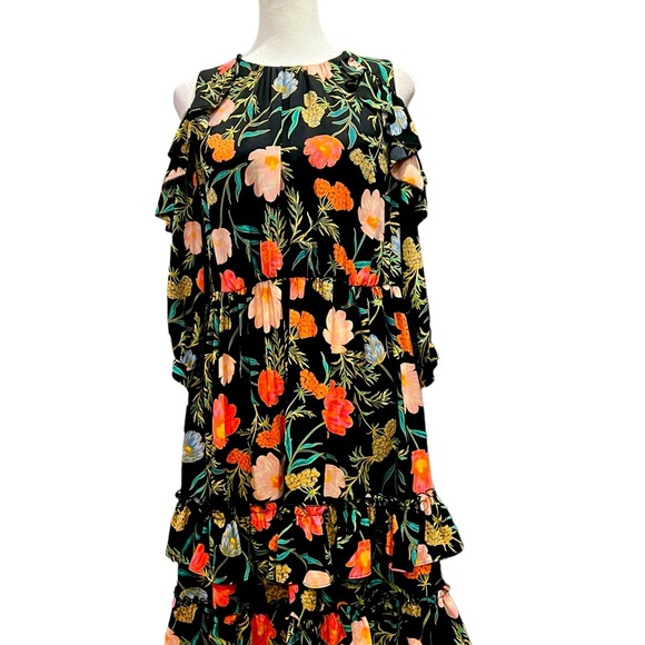 Kate Spade Floral Blooming Cold Shoulder Dress - Picture 3 of 9